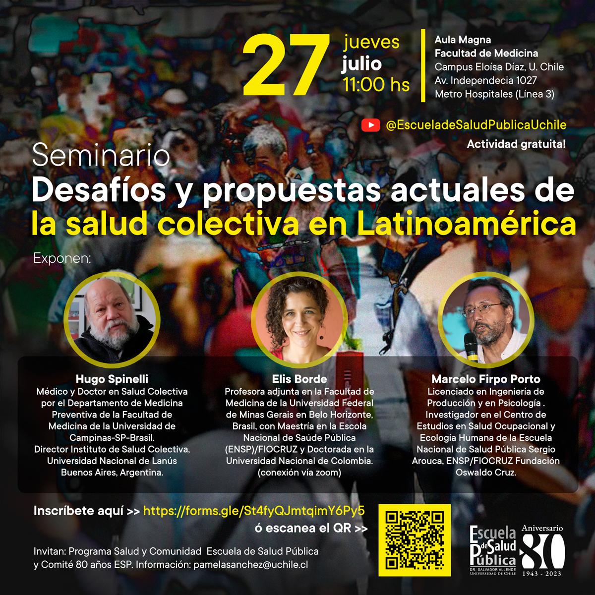 Seminario:"Desafíos y Propuestas actuales de la Salud Colectiva en Latinoamérica"