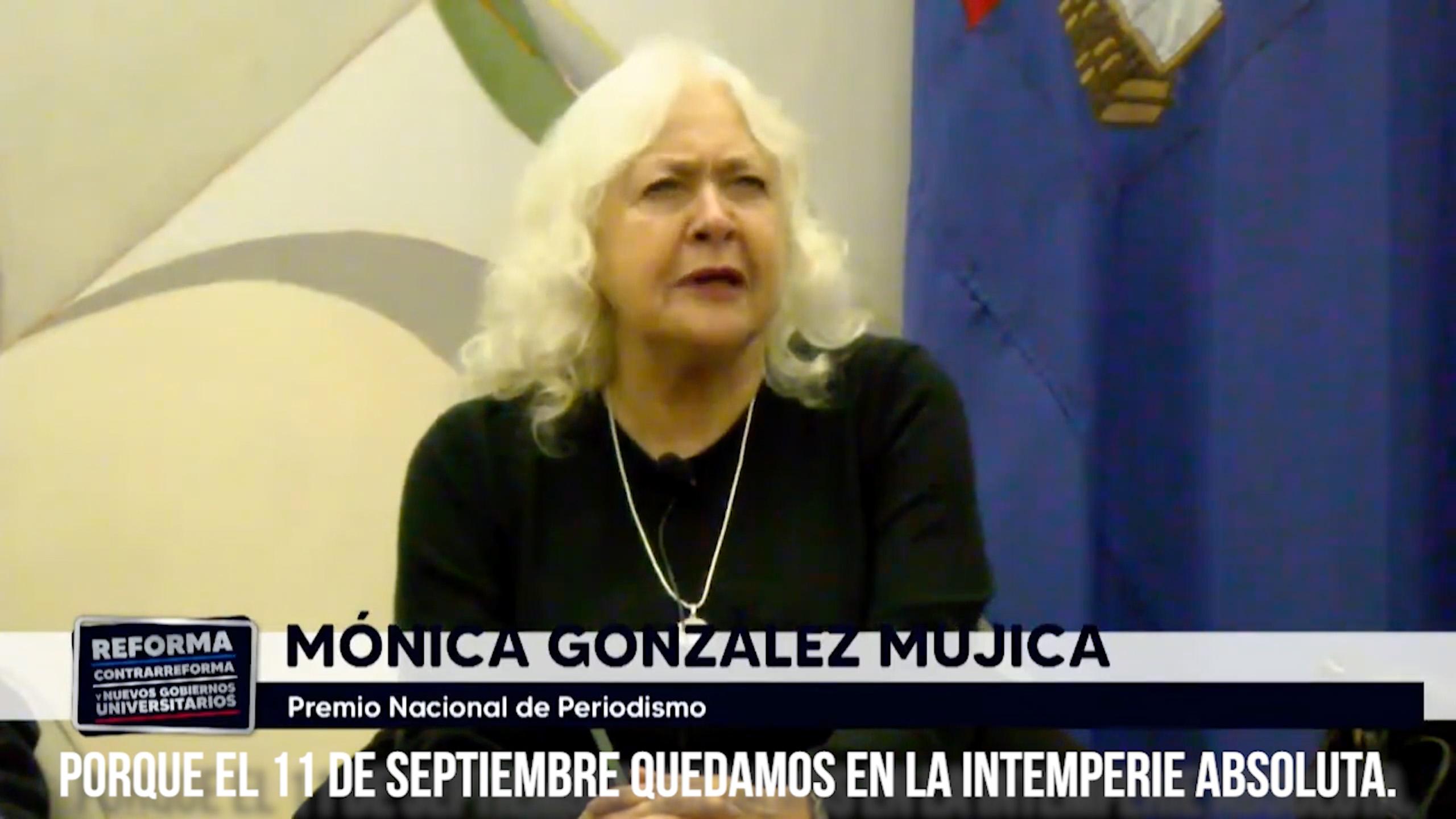 Mónica González en foro Reforma, Contrarreforma y Nuevos Gobiernos Universitarios