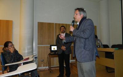 Dr. Óscar Arteaga, director de la ESP dio la bienvenida a los asistentes.