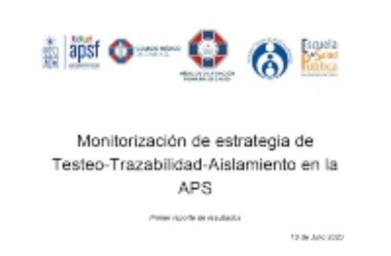 Monitorización de estrategia de Testeo-Trazabilidad-Aislamiento en la APS   