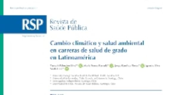 Cambio climático y salud ambiental las carreras de salud de grado en América Latina