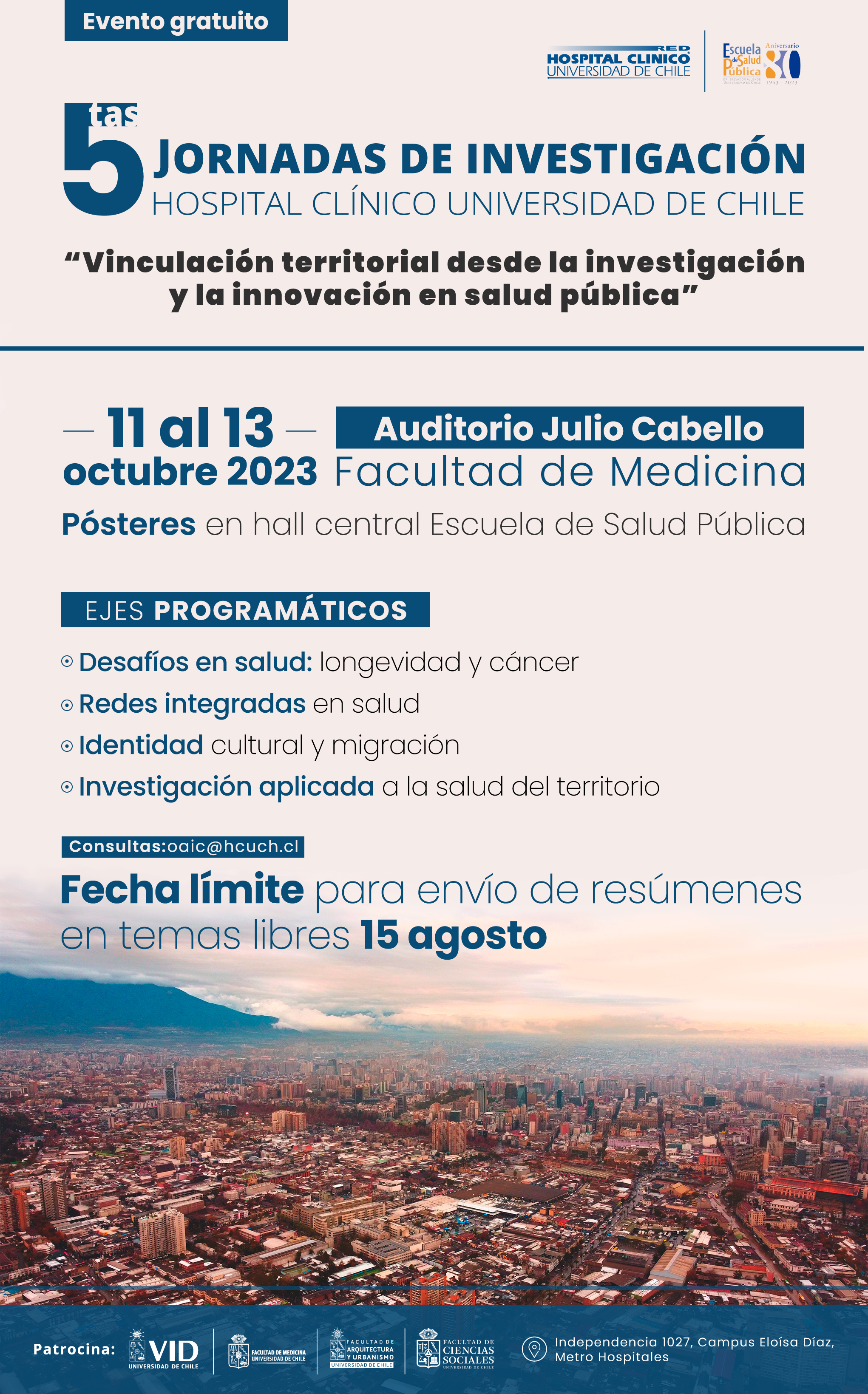 5tas Jornadas de Investigación Hospital Clínico Universidad de Chile 