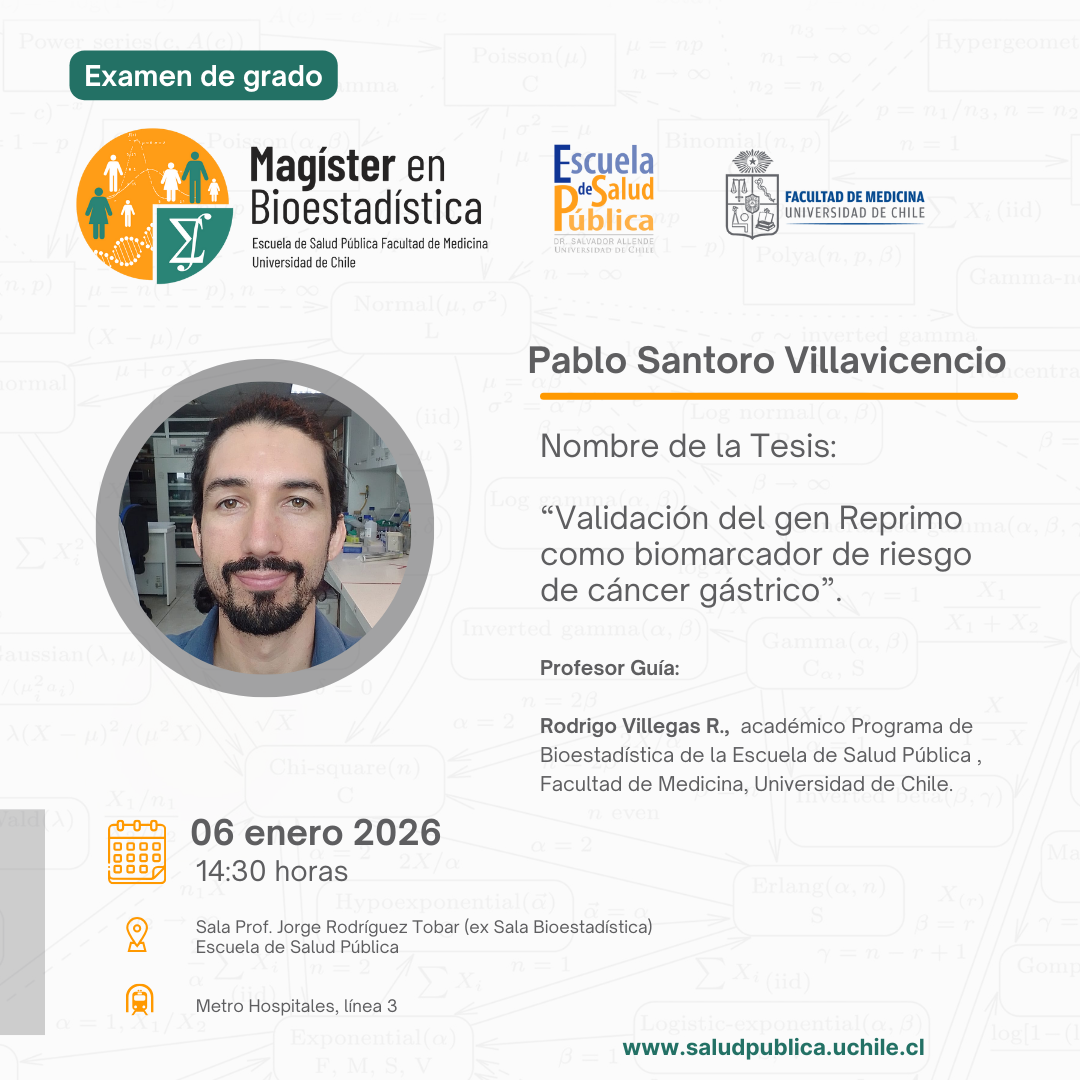 Pablo Santoro Villavicencio_ Magíster en Bioestadística 