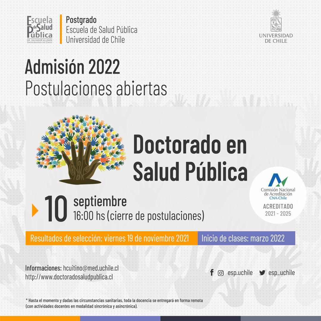 Programa De Doctorado En Salud Pública De La Universidad De Chile Logra ...