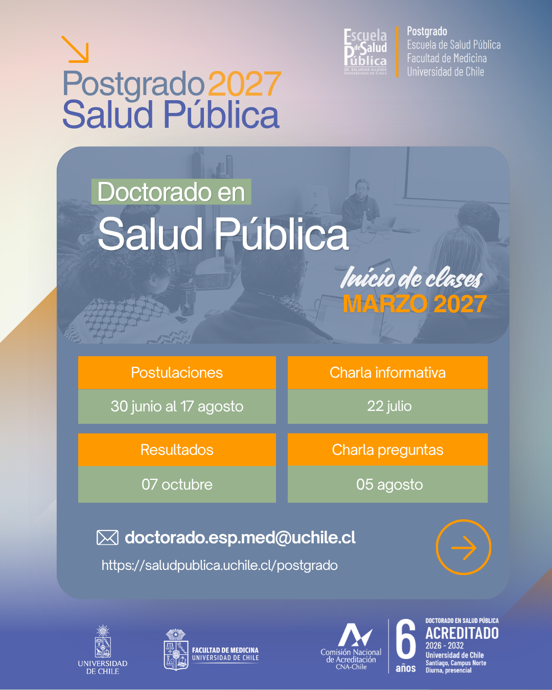 Charla informativa Doctorado en Salud Pública