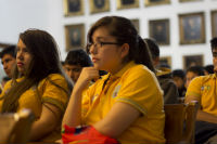Estudiantes de 7º y 8º básico de 5 colegios de Padre Hurtado.